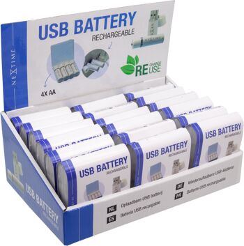 Affichage des piles USB AA pour 18 pièces de AABAT003 2
