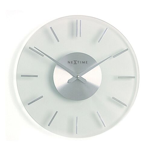 Wall clock -  26 cm - Aluminum - Glass - 'Stripe'