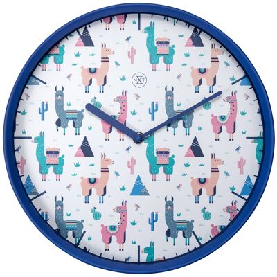 Wall clock -  30 cm - Plastic - 'Alpaca'