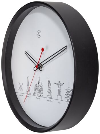 Horloge murale - 30 cm - Plastique - 'Worldtour' 4