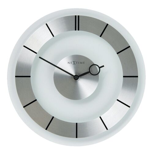 Wall clock -  31 cm - Metal - Glass - 'Retro'