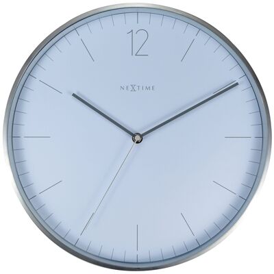 Horloge murale - 34 cm - Verre / Métal - Élégant 'Essential Silver'
