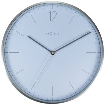 Horloge murale - 34 cm - Verre / Métal - Élégant 'Essential Silver' 1