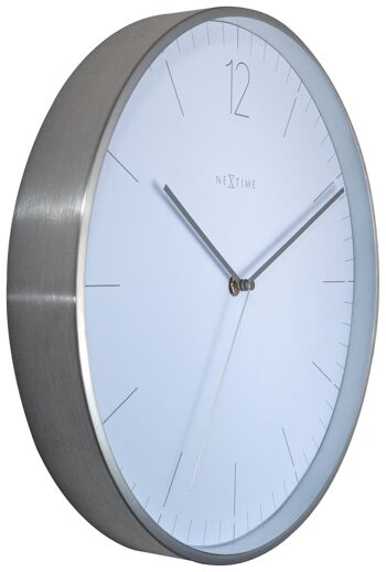 Horloge murale - 34 cm - Verre / Métal - Élégant 'Essential Silver' 2