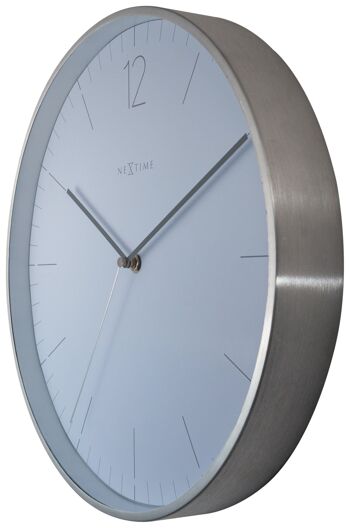 Horloge murale - 34 cm - Verre / Métal - Élégant 'Essential Silver' 3