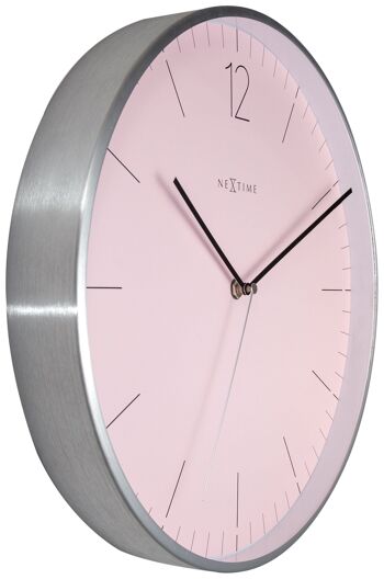 Horloge murale - 34 cm - Verre / Métal - Élégant 'Essential Silver' 13