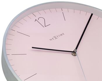 Horloge murale - 34 cm - Verre / Métal - Élégant 'Essential Silver' 14