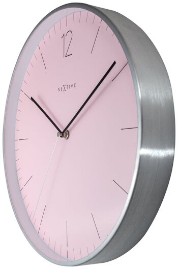 Horloge murale - 34 cm - Verre / Métal - Élégant 'Essential Silver' 15