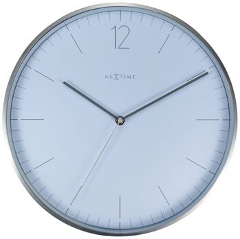 Horloge murale - 34 cm - Verre / Métal - Élégant 'Essential Silver' 22