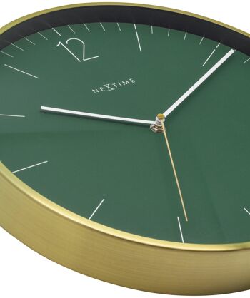 Horloge murale - 34 cm - Verre / Métal - Vintage 'Essential Gold' 18