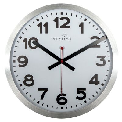 Horloge murale - 35 cm - Aluminium - 'Station Radio Controlled (DCF) Numbers'