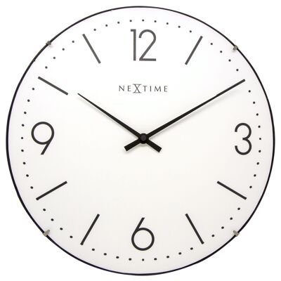 Wall clock -  35 cm  - Dome Glass - 'Basic Dome'