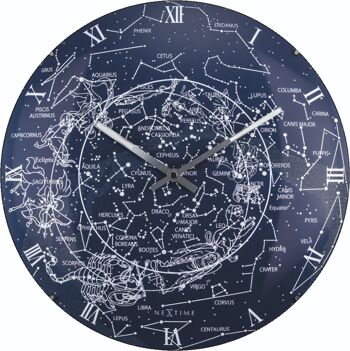 Horloge murale - 35 cm - Dome Glass - Glow-in-the-dark - 'Milky Way dome' 3