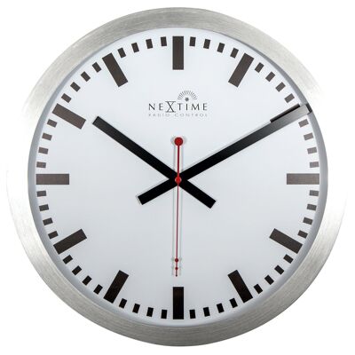 Horloge murale - 35 cm - Aluminium - 'Station Radio Controlled (DCF) Stripe'