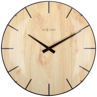 Reloj de pared - 35 cm - Dome Glass - 'Edge Wood Dome'