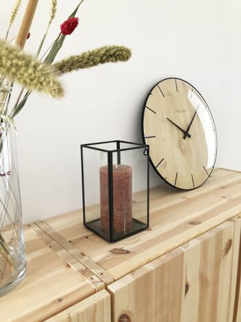 Horloge murale - 35 cm - Dôme Verre - 'Edge Wood Dome' 6