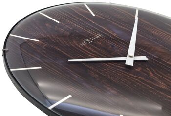 Horloge murale - 35 cm - Dôme Verre - 'Edge Wood Dome' 10