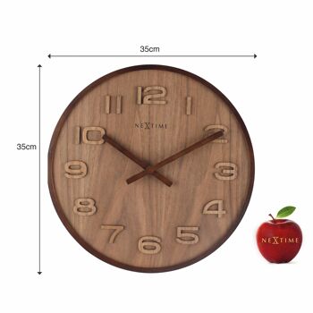 Horloge murale - 35 cm - Bois - 'Wood Wood Medium' 6