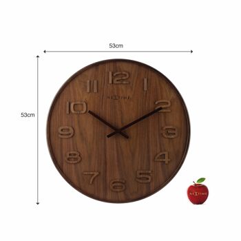 Horloge murale - 35 cm - Bois - 'Wood Wood Medium' 15