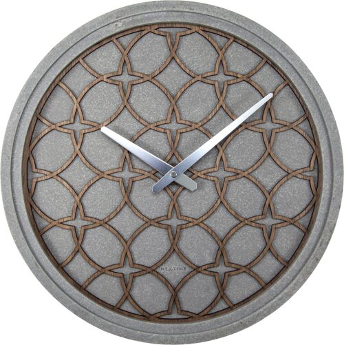 Wall Clock -  39.5 cm - Polyresin/Wood - 'Concreto love'