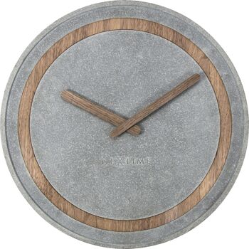 Horloge Murale - 39,5 cm - Polyrésine/Bois - 'Concreto' 1