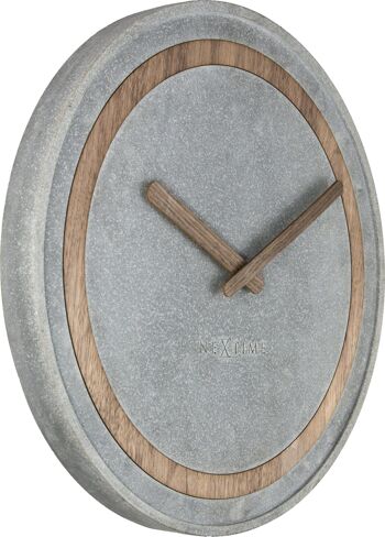Horloge Murale - 39,5 cm - Polyrésine/Bois - 'Concreto' 2