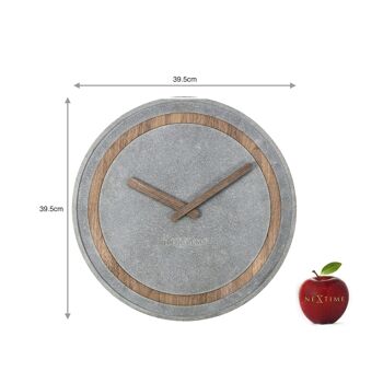Horloge Murale - 39,5 cm - Polyrésine/Bois - 'Concreto' 5