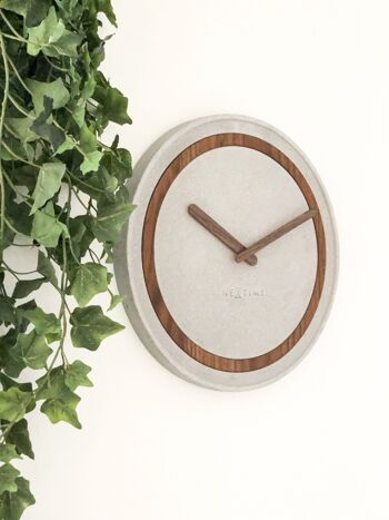 Horloge Murale - 39,5 cm - Polyrésine/Bois - 'Concreto' 9