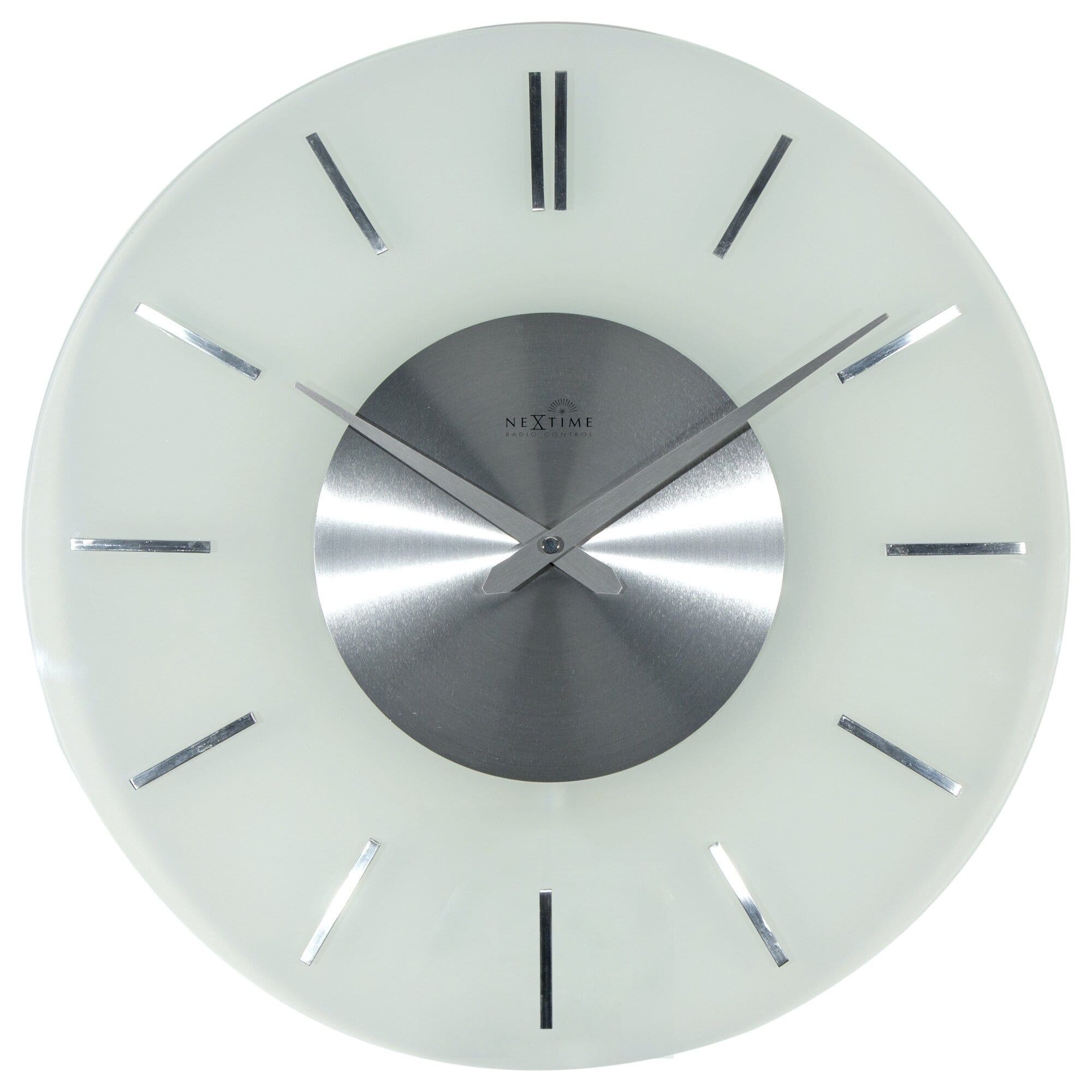 Orologio da parete - 40 cm - Vetro smerigliato - 'Stripe Radio Controlled'