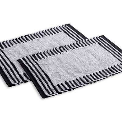 Set di 2 tappeti da bagno grandi 80 x 50 cm 100% cotone tappetino da bagno tappetino da bagno tappetino da bagno Chindi