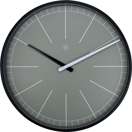 Wall clock -  40 cm - Plastic - 'Gray'