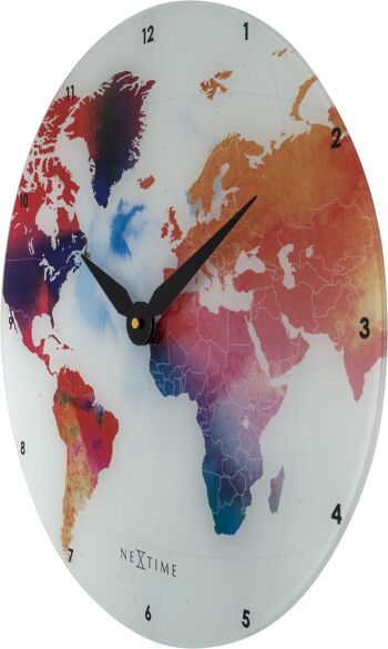 Horloge murale - 43 cm - Verre - 'Colorful World' 3