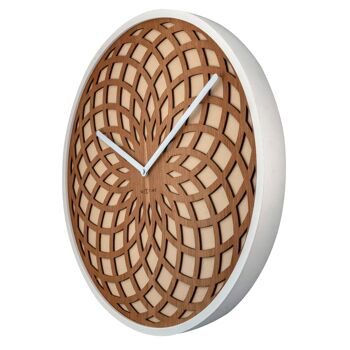 Horloge murale - 50 cm - Bois & Tissu - Beige - 'Sun Big' 8