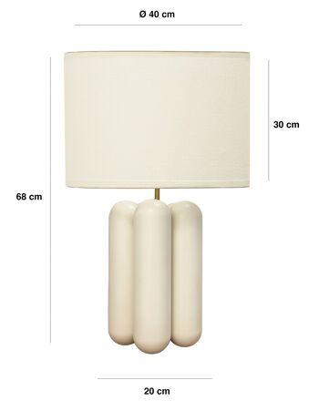 La grande Lampe Charlotte -  Blanc Crème 6