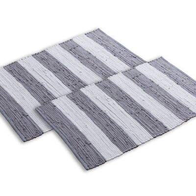 Bath rug set 2 large 80 x 50 cm 100% cotton bath mat bath mat bathroom rug Chindi vers.