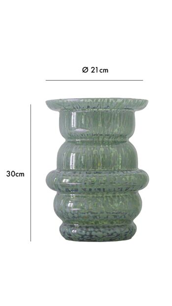 Vase en verre soufflé Le Dôme - Vert 6