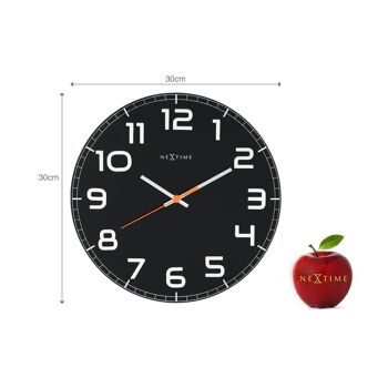 Horloge murale - 30 x 3,5 cm - Verre - 'Classy Round' 5