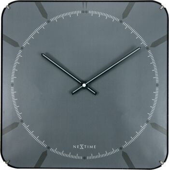 Horloge murale - 35 x 35 cm - Dome Glass - 'Michael square dome' 5