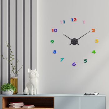 Horloge murale - 48 x 3 cm - Aluminium - 'Petites Mains' 28