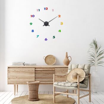 Horloge murale - 48 x 3 cm - Aluminium - 'Petites Mains' 33