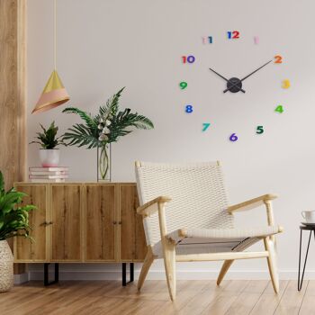 Horloge murale - 48 x 3 cm - Aluminium - 'Petites Mains' 35