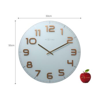 Horloge murale - 50 x 3,5 cm - Verre 'Classy Large' 6