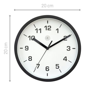 Horloge murale 20cm - Silencieuse - Plastique - "Easy Small" 14
