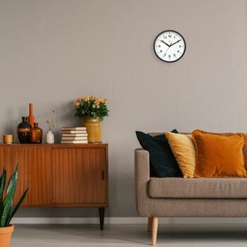Horloge murale 20cm - Silencieuse - Plastique - "Easy Small" 20