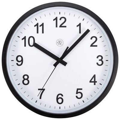 Horloge murale 25,5cm - Silencieuse - Plastique - "Robuste"