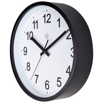 Horloge murale 25,5cm - Silencieuse - Plastique - "Robuste" 11