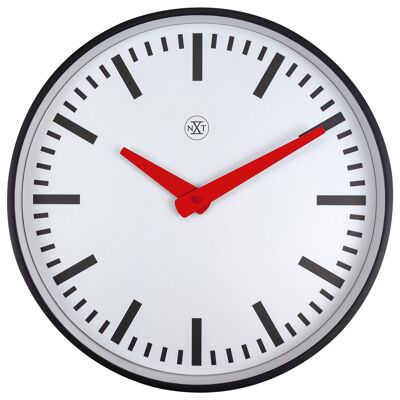Reloj de pared 25,5cm-Silencioso-Plástico- "Newcastle"