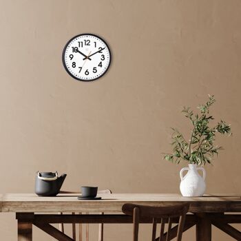 Horloge murale 26cm - Silencieuse - Plastique - "Peter" 9