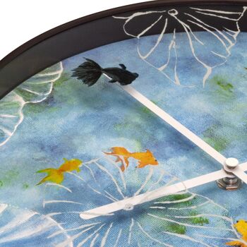 Horloge murale 30cm - Silencieuse - Bleu - Plastique - "Pond" 2