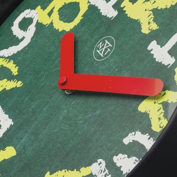 Horloge murale 30cm - Silencieuse - Vert - Plastique - "Tableau noir" 2